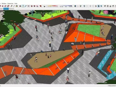 Sketchup Landscape Park J1 3D model