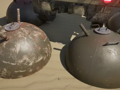 Japanese WW2 Type 93 Anti-Tank Beach Mine 3D model