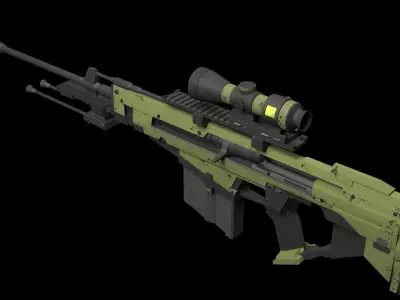 3d model of a military sniper gun 3D model