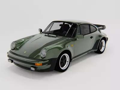 Porsche 911 Turbo  930  1970 Low-poly 3D model
