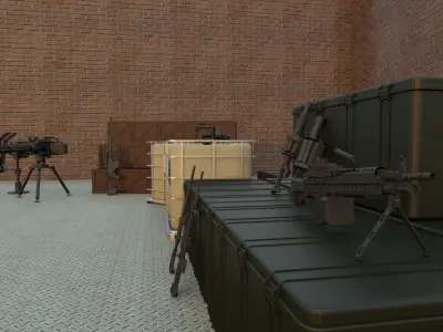 gun asset pack Free 3D model
