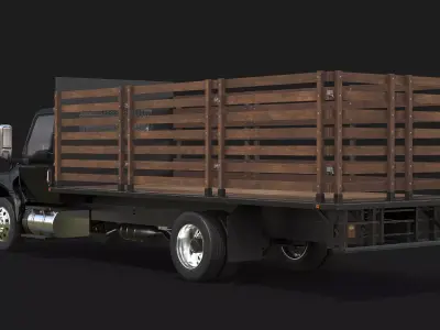International MV 2023 Stake Flatbed 3D model