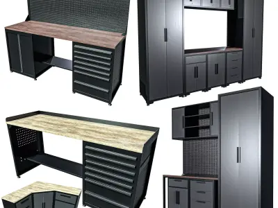 Workbench Pack Low-poly 3D model