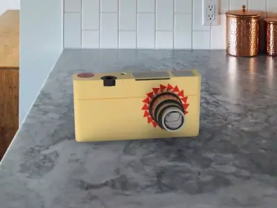 photo camera Low-poly 3D model