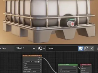1000L IBC Container Low-poly 3D model