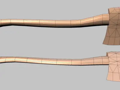 Axe Low Poly Low-poly 3D model shop