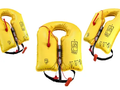 Airplane Life Jacket Low-poly 3D model