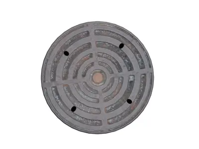 Manhole cover Low-poly 3D model purchase