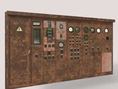 Old Abandoned Factory Control Panel 3D model