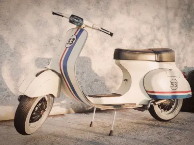 Vespa Scooter Motorcycle 3D model