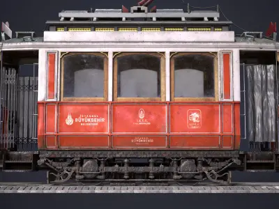 Old Tram Istanbul 3D model purchase