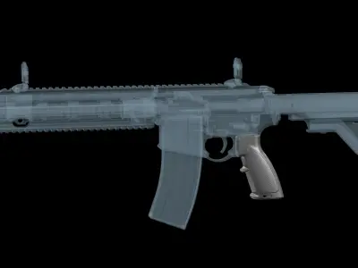 AR-15 AR-10  HK BG PISTOL GRIP  Low-poly 3D model