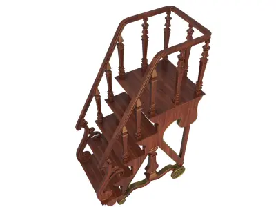Rolling Library stairs  3D model