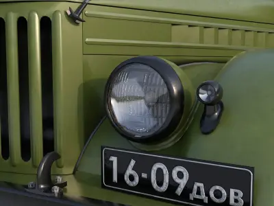 3d model of a retro car GAZ 69 Low-poly 3D model