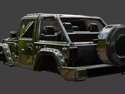Jeep upper body part 3D model PBR