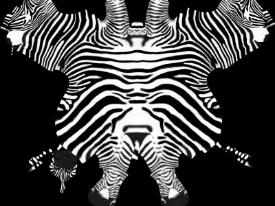 Zebra Zebre  Low-poly 3D model
