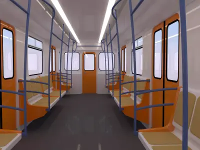 Metro interior 3D model purchase