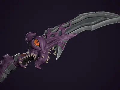 Stylized Octopus Sword Low-poly 3D model
