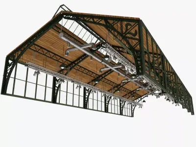 Ceiling Ventilation Pipes 19 3D model