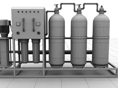Industrial Demineralisation Plant 3D model