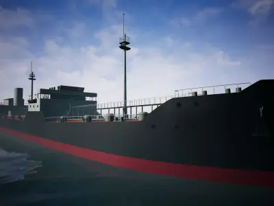 Tanker Ship Low-poly 3D model