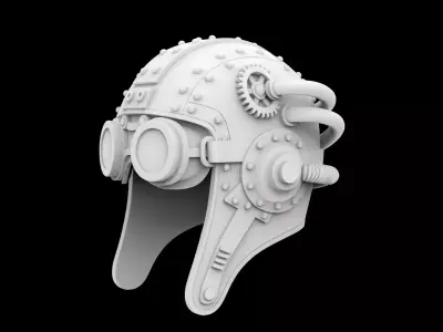 Steampunk Aviator Helmet 3D Print Model 3D print model purchase