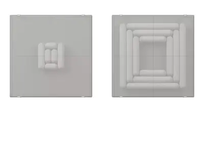 Wall Glass Blocks - Decorative Frame - The Heart - Part 1 3D model