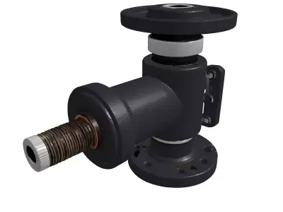Industrial Valve Flange Assembly 3D model