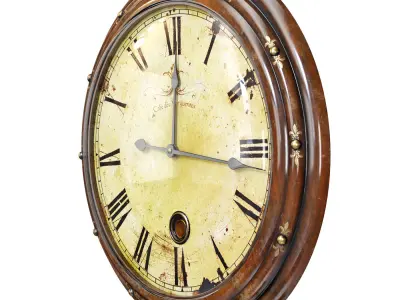 Old wall clock 3D model