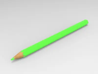 Wooden Pencil Free 3D model