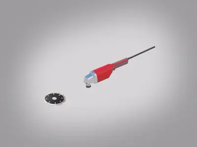 Angle Grinder-Diamond Blade Low-poly 3D model