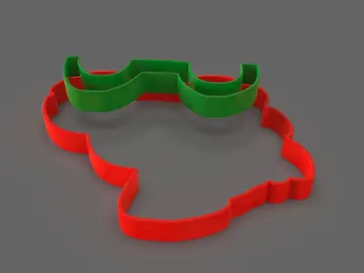 Christmas Truck Cookie Cutter 3D print model