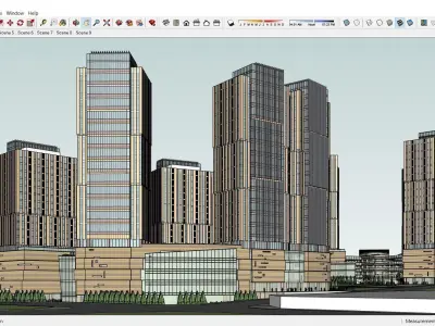 Sketchup Commercial Complex 108 3D model