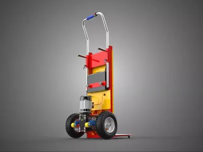 ELECTRIC POWER ASSISTED ENGINE HAND TRUCK STAIR CLIMBING CART 2 3D model