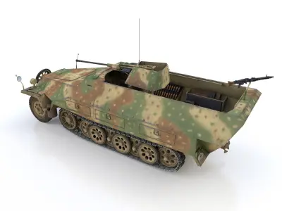 SDKFZ 251 - Ausf D - Anti-Aircraft-Vehicle    3D model