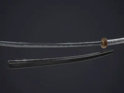 Katana low Low-poly 3D model