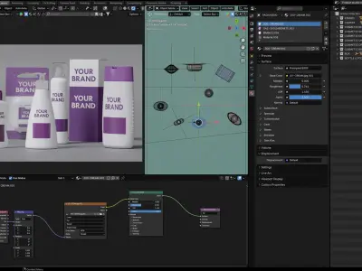 Container Cosmetic Products 3D model
