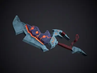 Casual combat sword Low-poly 3D model