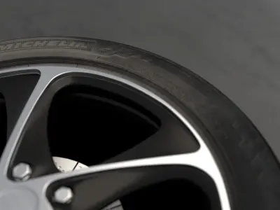Realistic RIM and Tire 01  Subdivision ready 1K 2K 4K Low-poly 3D model