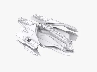 Free SF Fighter 3D model
