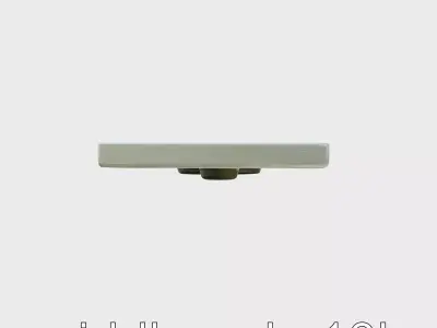 Industrial Steel Plate with Bolt Holes Model Low-poly 3D model