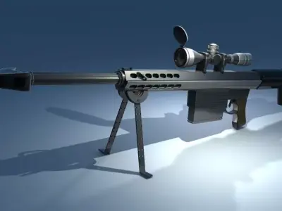 Sniper Rifle 3D model 4