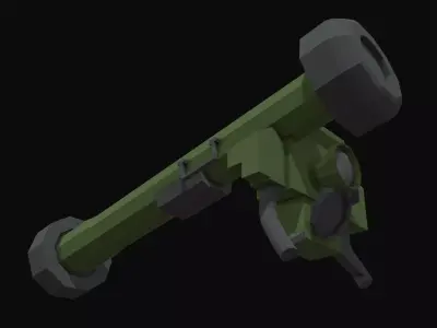 Javelin Missile Launcher Low Poly Low-poly 3D model