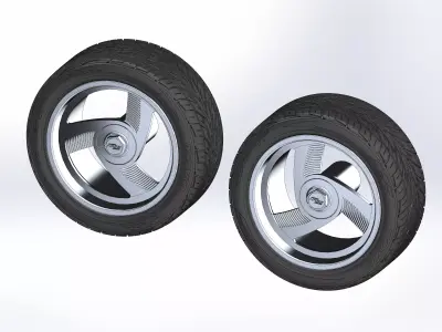 Custom wheels HRBB TriFan for your scale model 3D print model