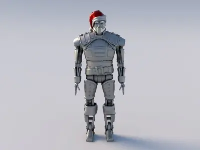 Robot Santa Claus 3D model