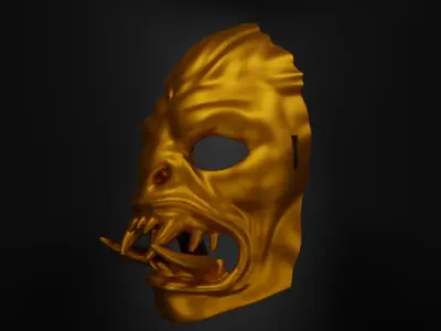 Orc Face Helmet Troll Face Mask - Warrior Orc Mask Part  3D print model