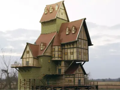 Fantasy medieval house 3D model