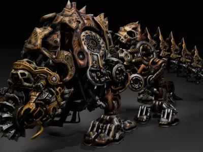 Mecha robot 3D model buy