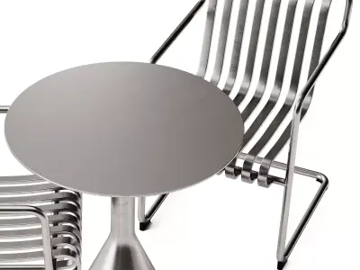 Palissade Cone Table and Armchair by Hay 3D model