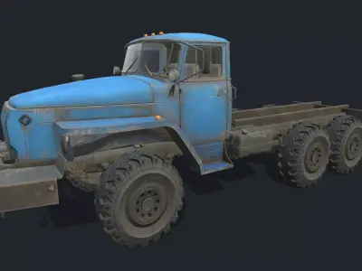 Ural 4320 Low-poly 3D model